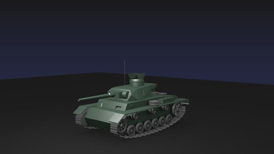 German Panzer 3 WW2 Free 3D model_2