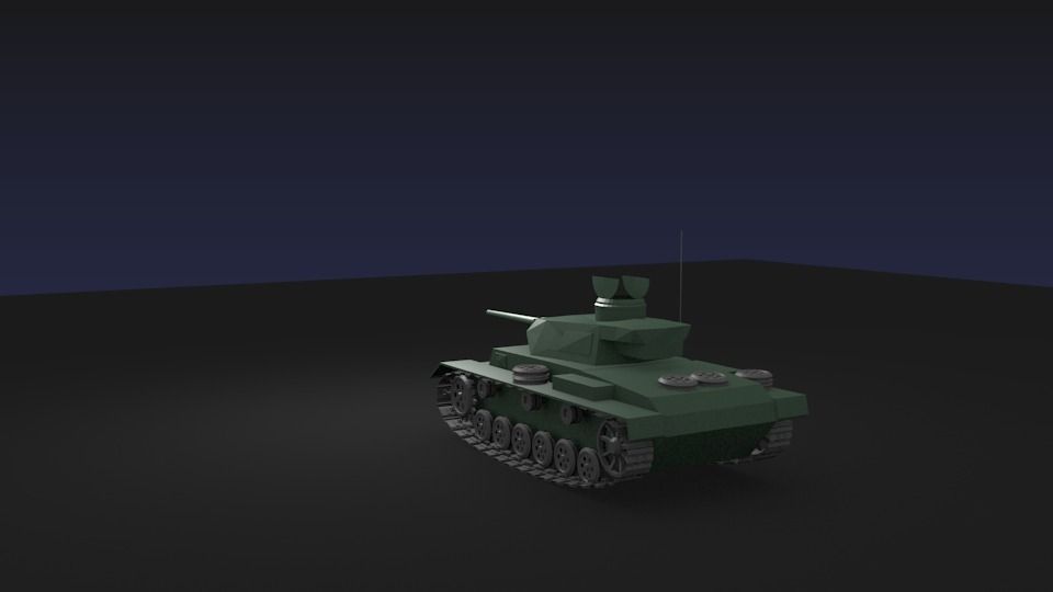 German Panzer 3 WW2 Free 3D model_1