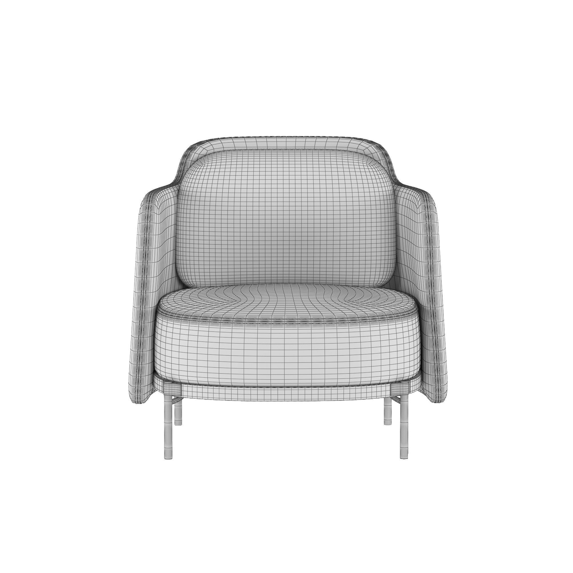 Armchair Tape 3D model_2