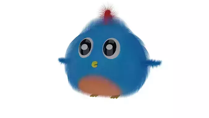 Cute Bird 3d model with texture