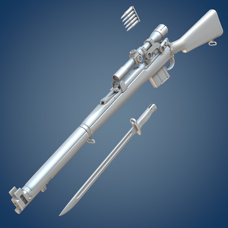 Isaphore 2A1 rifle 3D model_8