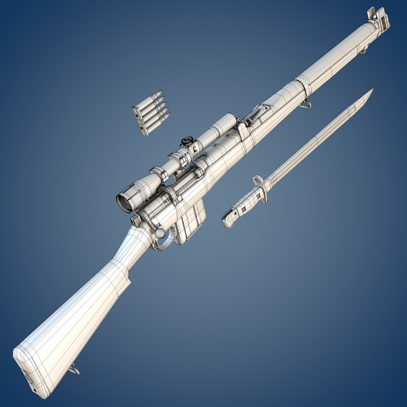 Isaphore 2A1 rifle 3D model_9
