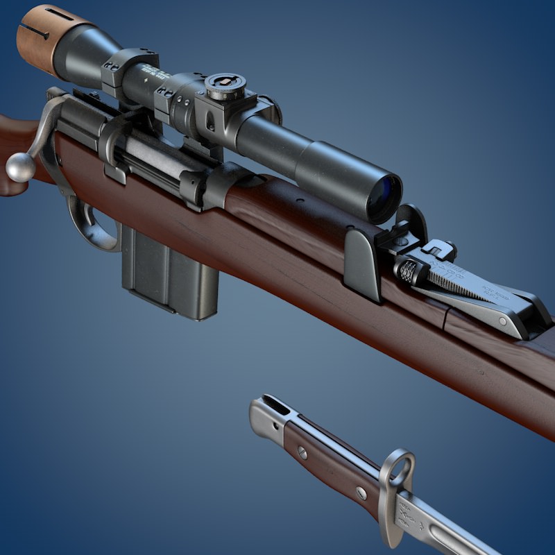 Isaphore 2A1 rifle 3D model_5