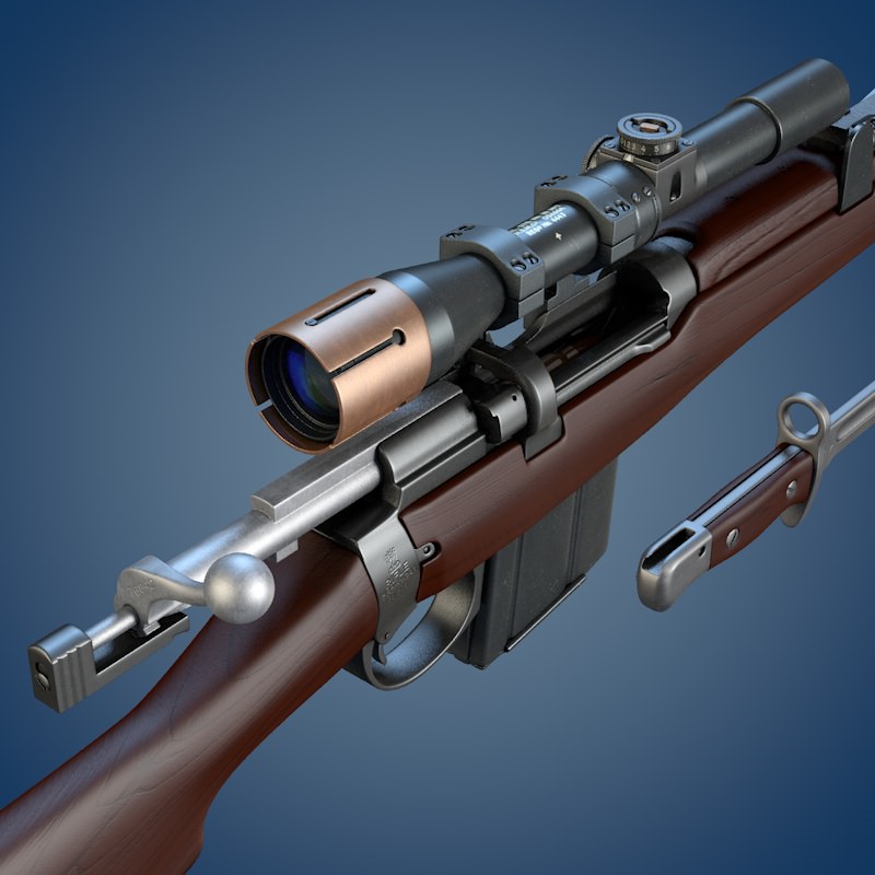 Isaphore 2A1 rifle 3D model_4