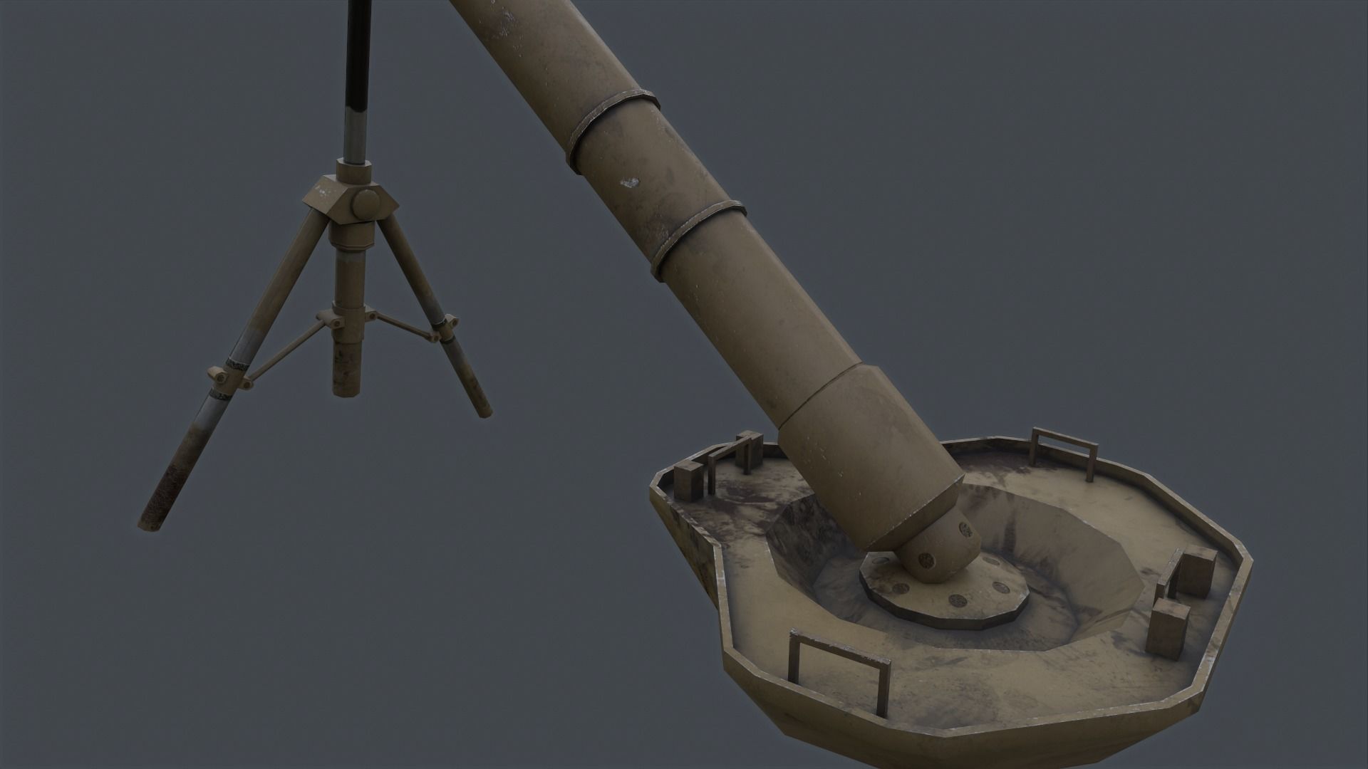 PBP-172 120mm mortar china PLA Low-poly 3D model_14