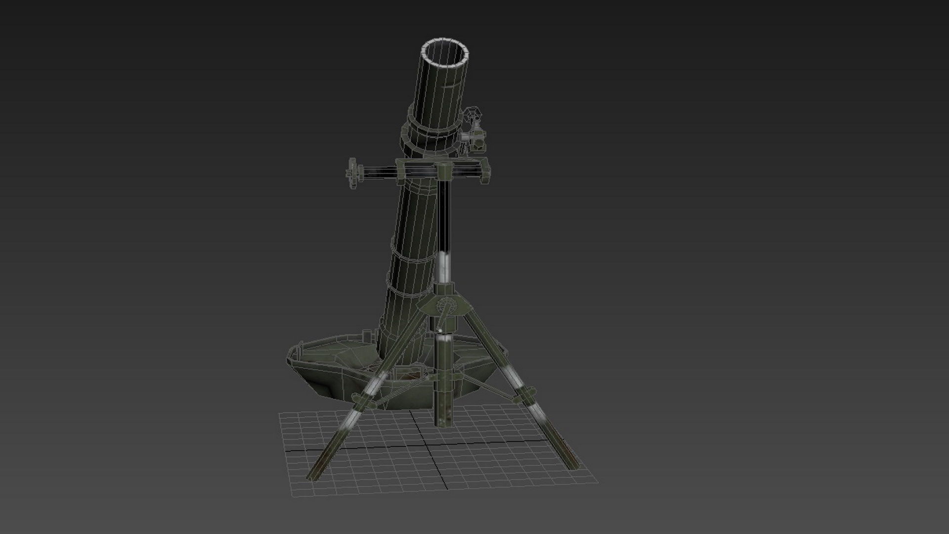 PBP-172 120mm mortar china PLA Low-poly 3D model_18