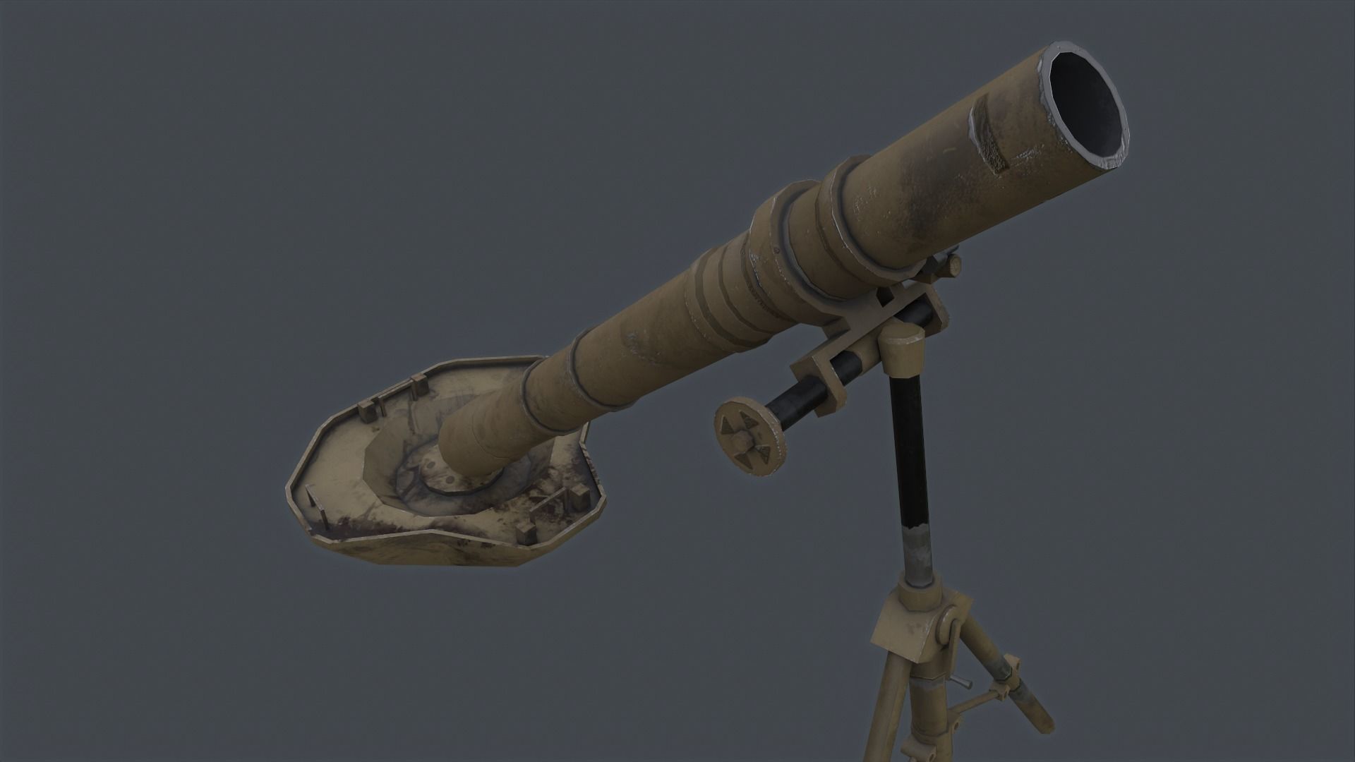 PBP-172 120mm mortar china PLA Low-poly 3D model_13