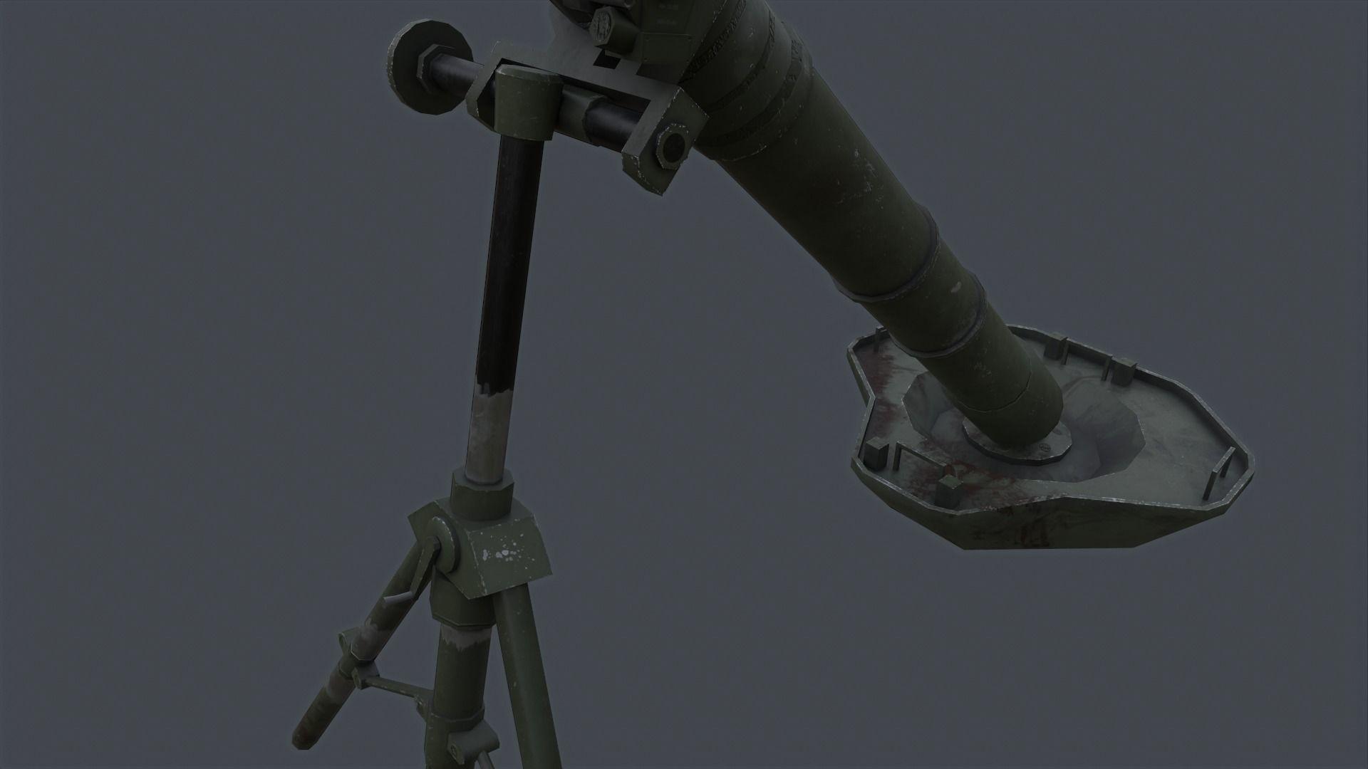 PBP-172 120mm mortar china PLA Low-poly 3D model_4