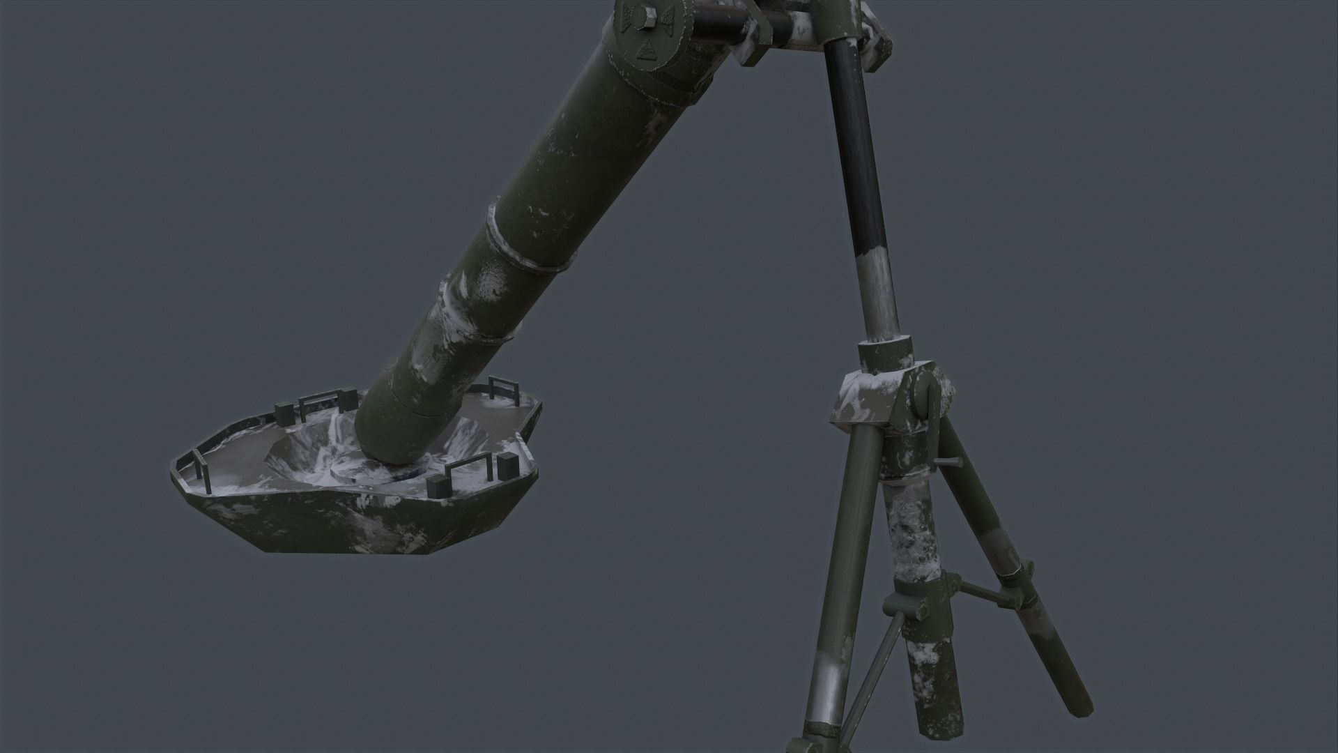 PBP-172 120mm mortar china PLA Low-poly 3D model_9