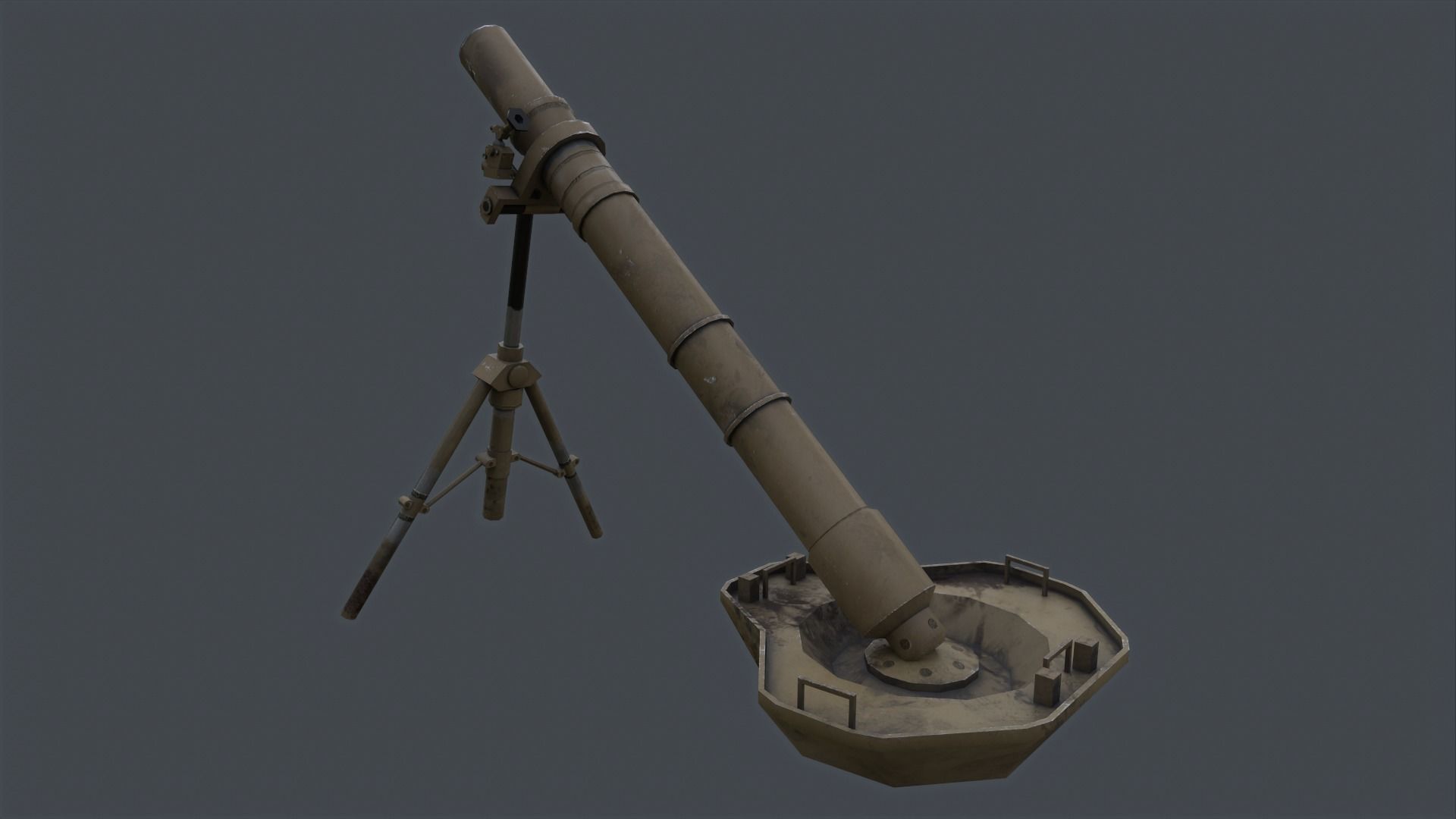 PBP-172 120mm mortar china PLA Low-poly 3D model_10