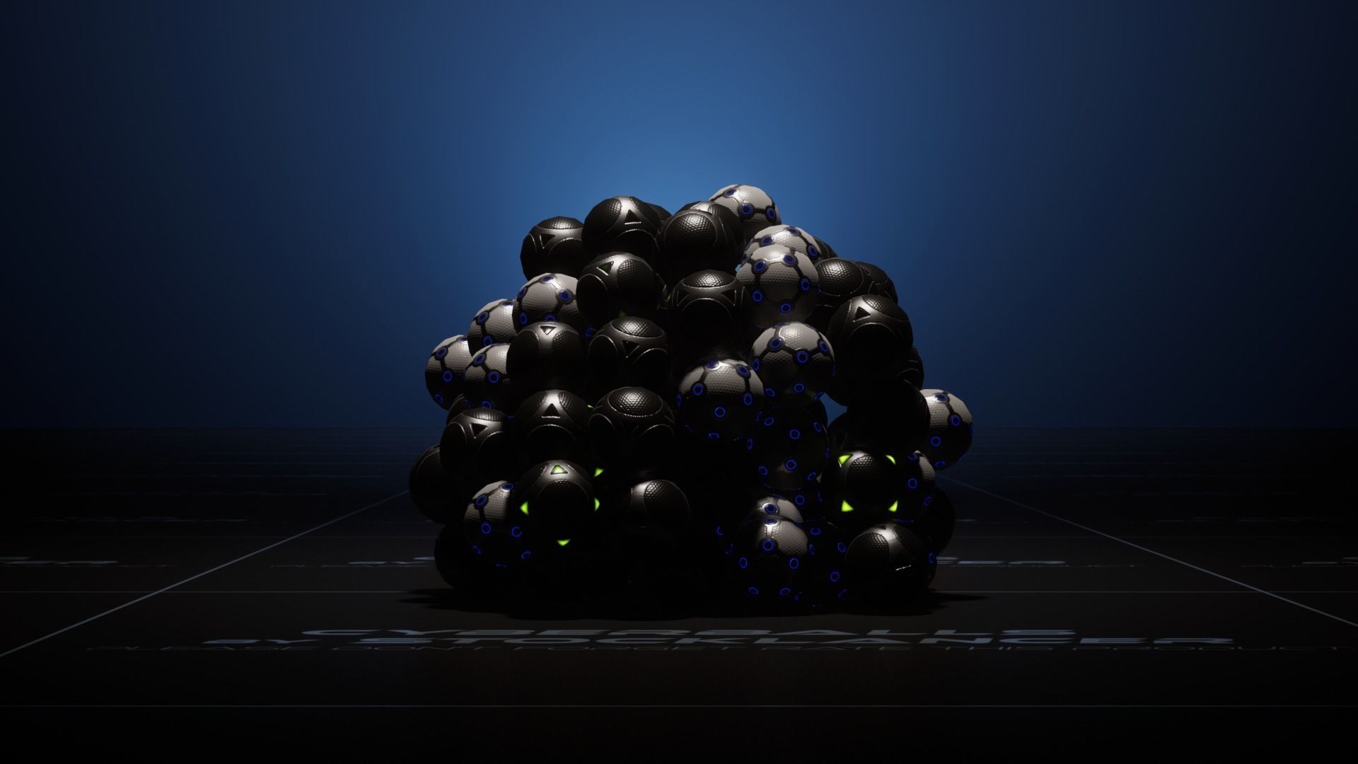 Cyberball Flock Low-poly 3D model_8