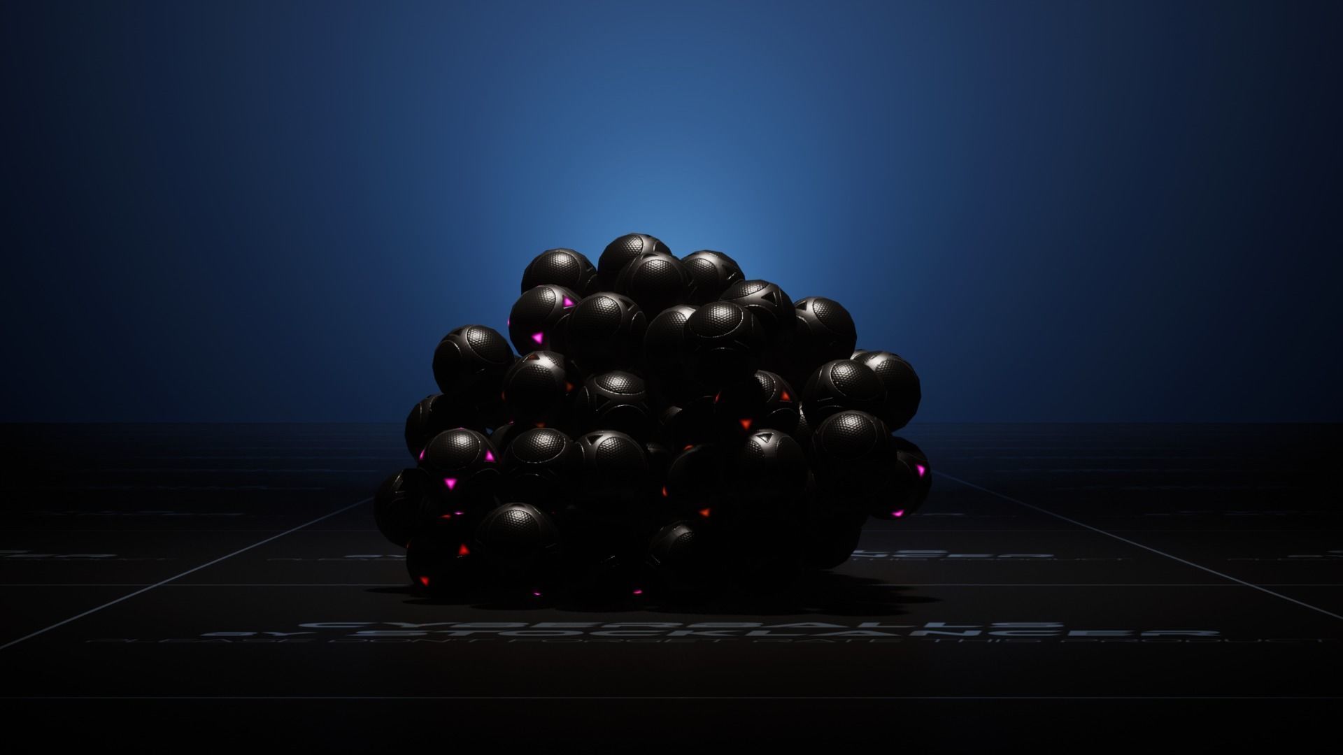 Cyberball Flock Low-poly 3D model_9
