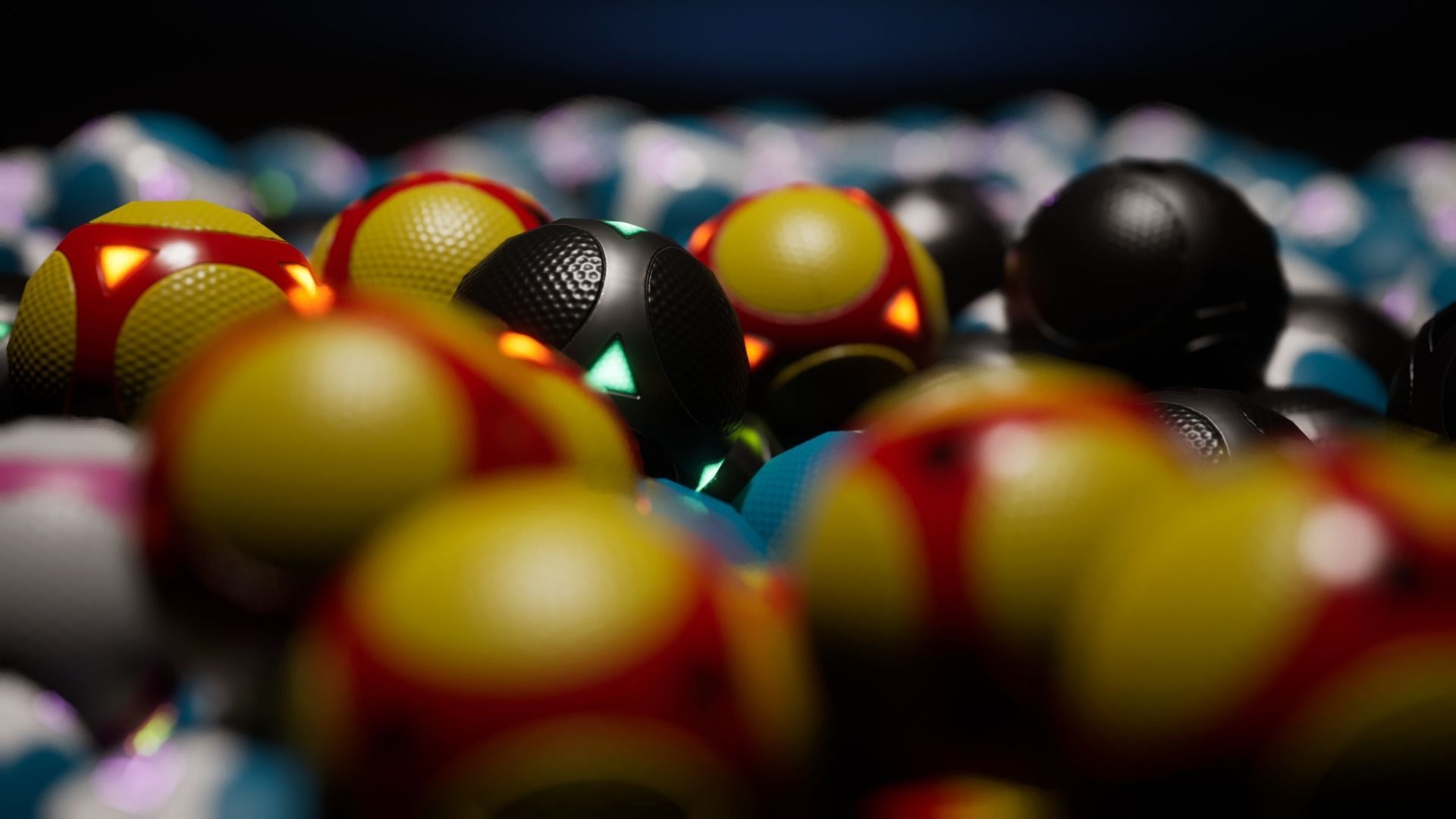 Cyberball Flock Low-poly 3D model_12