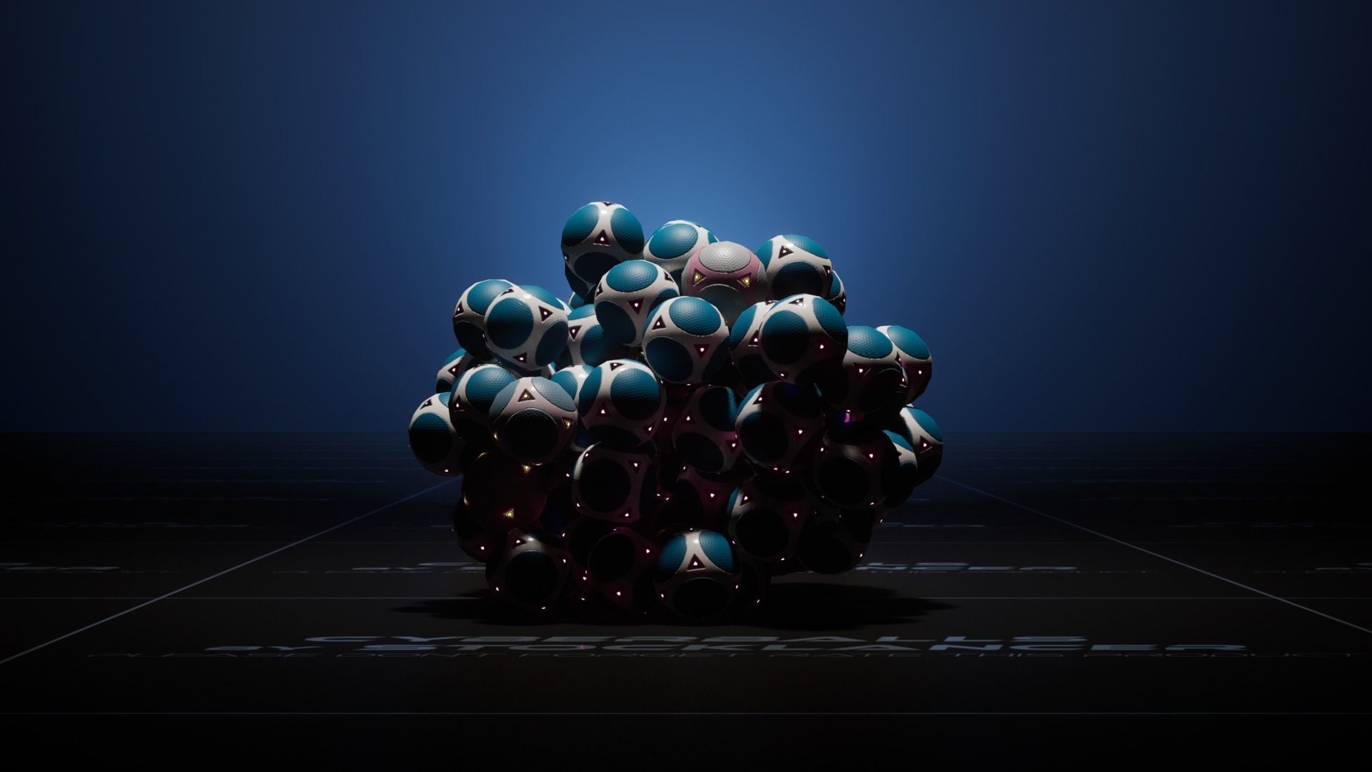 Cyberball Flock Low-poly 3D model_10