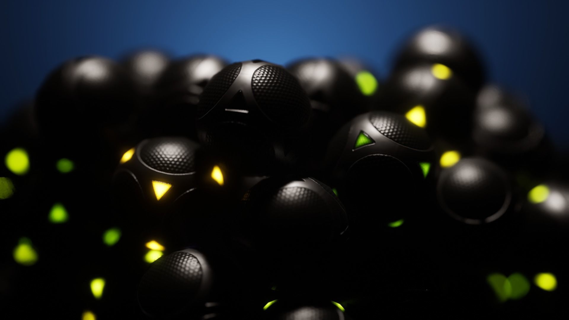 Cyberball Flock Low-poly 3D model_6