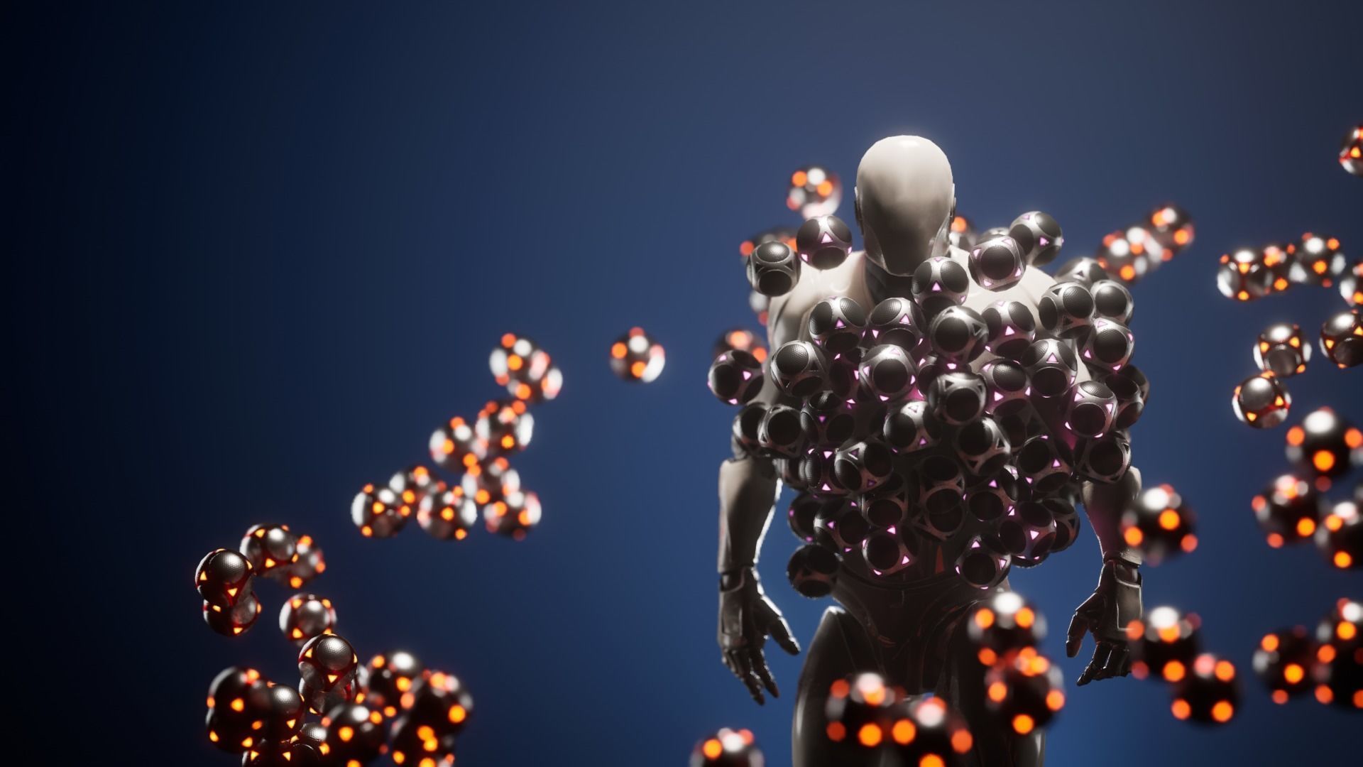 Cyberball Flock Low-poly 3D model_3