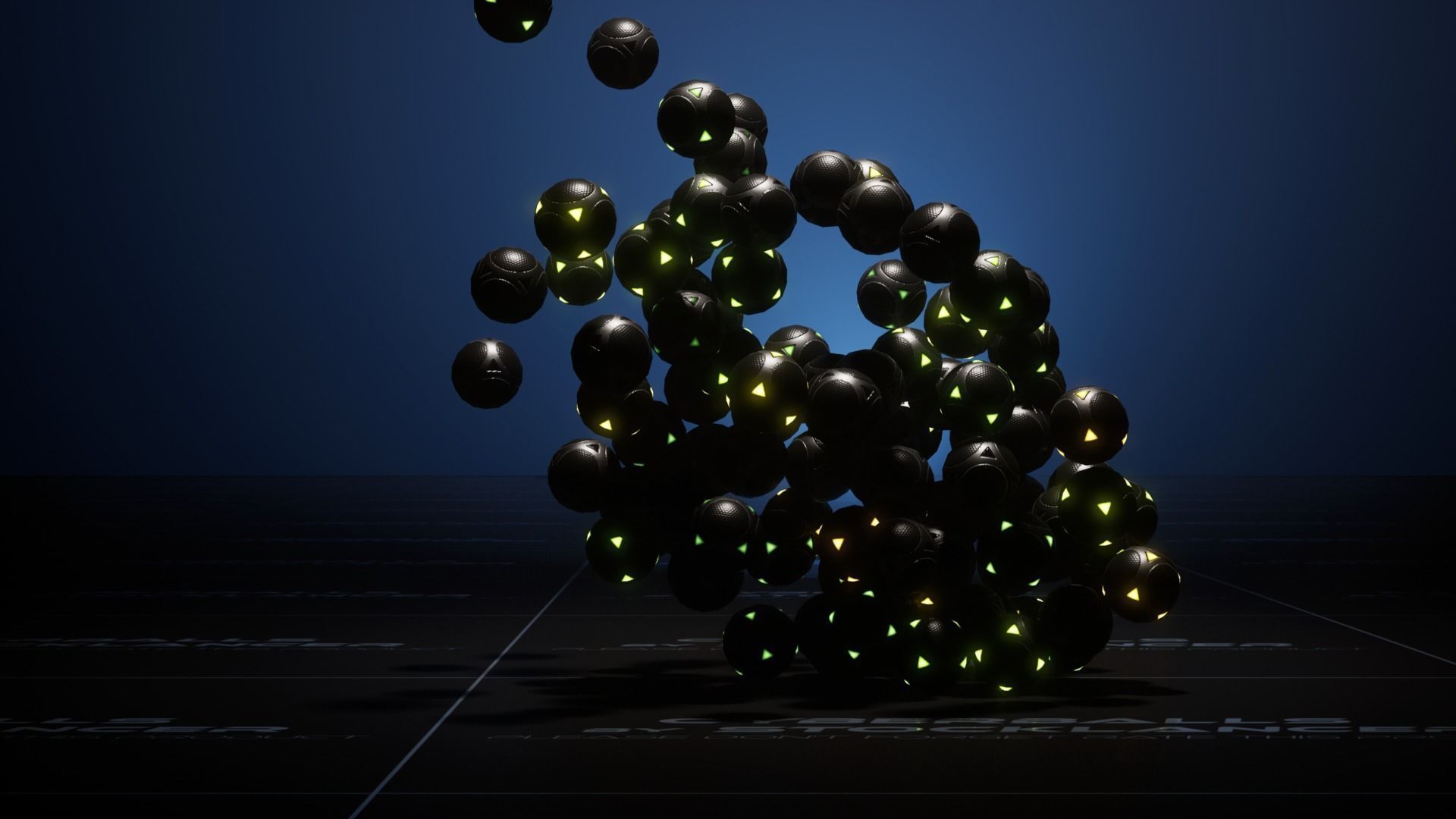 Cyberball Flock Low-poly 3D model_7