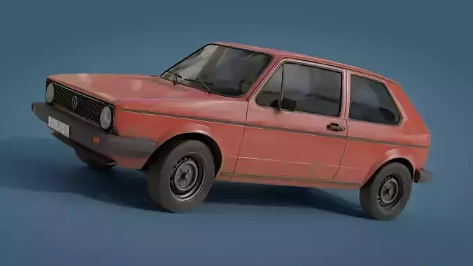 Volkswagen Golf I Low Poly