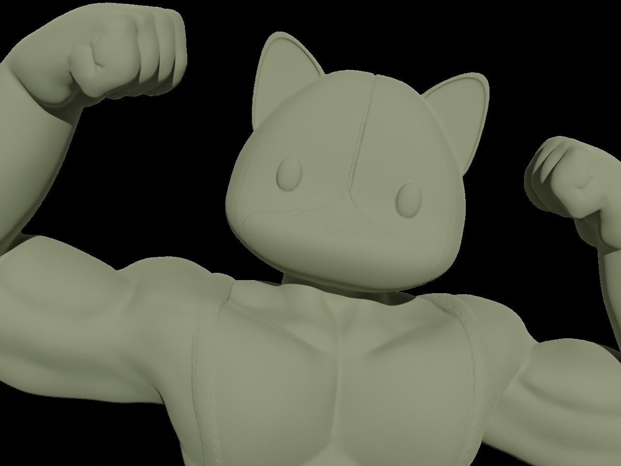 Meowscles Fortnite 3D print model_2