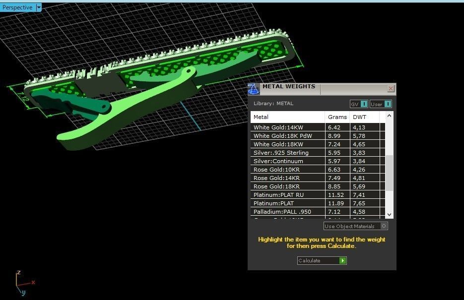 unisex tie clip with diamonds 691 3D print model_9