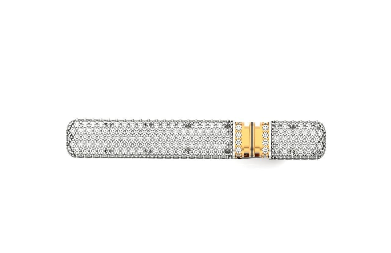 unisex tie clip with diamonds 691 3D print model_26