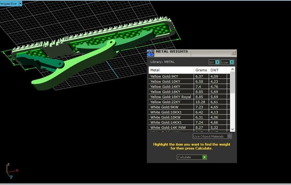 unisex tie clip with diamonds 691 3D print model_8