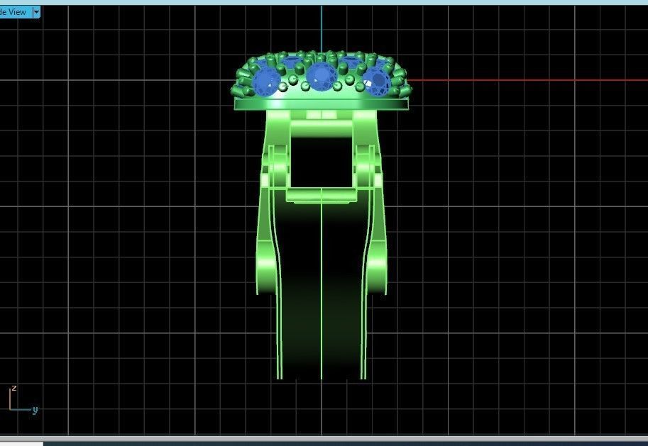 unisex tie clip with diamonds 691 3D print model_35