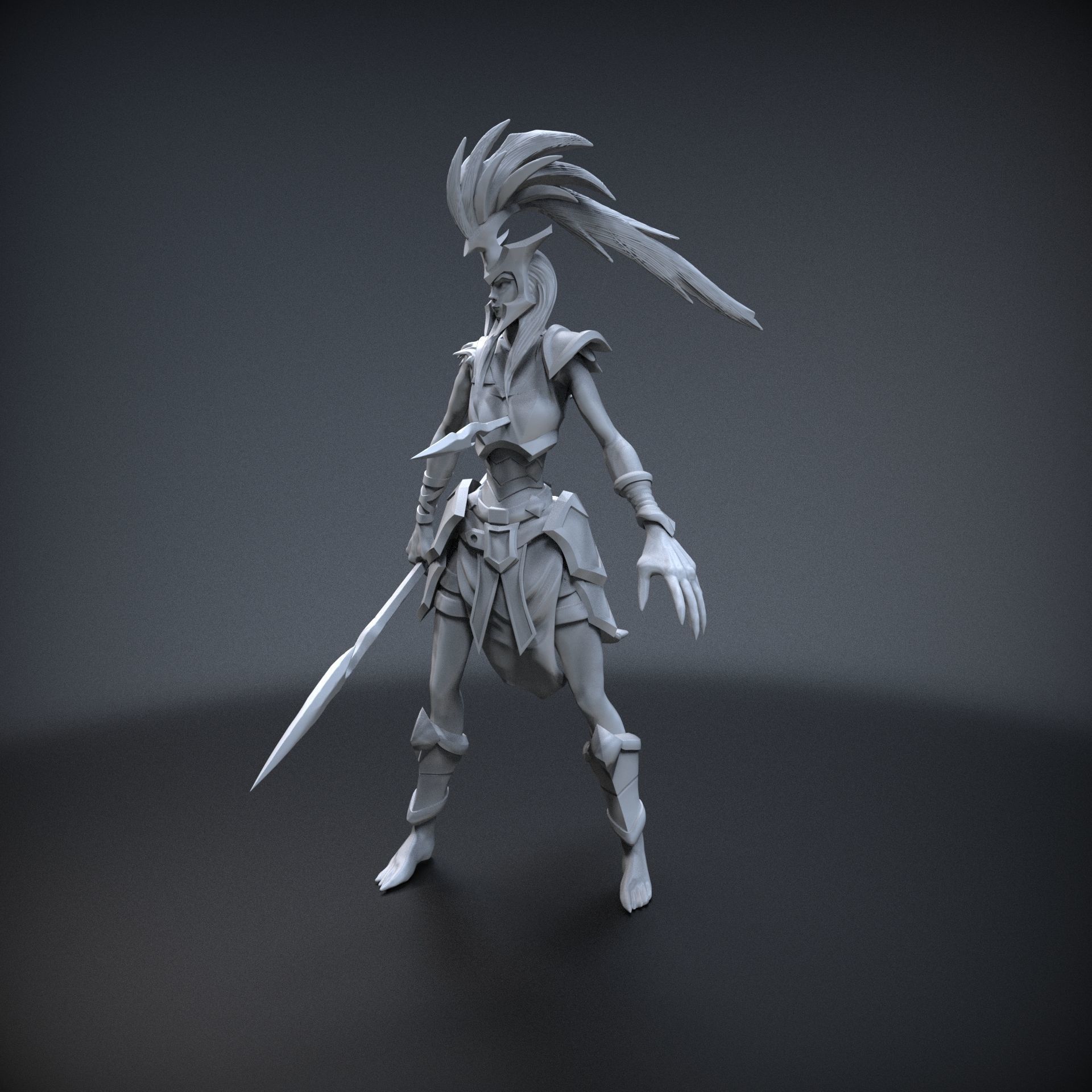 STL Kalista League of legends 3d print 3D print model_2