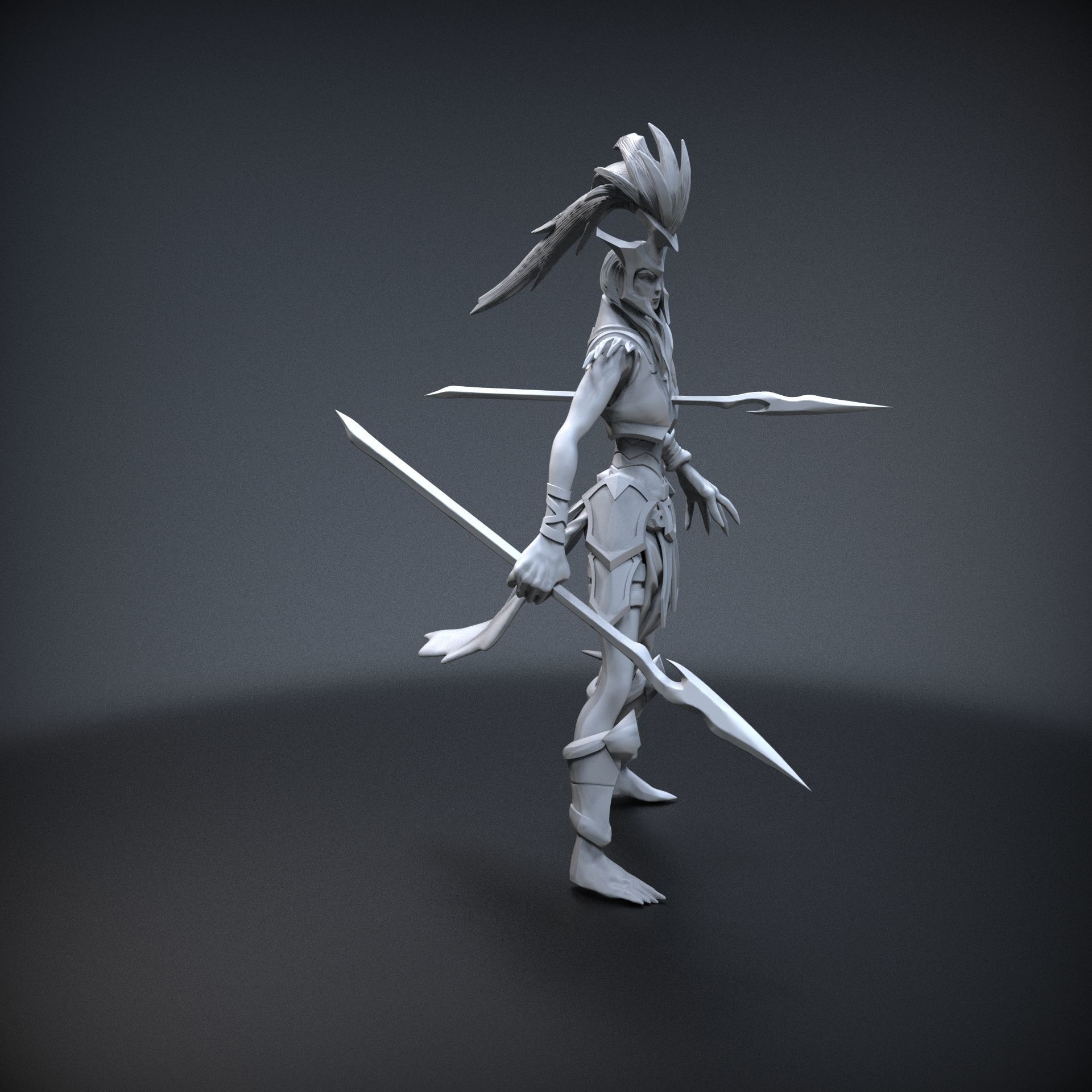 STL Kalista League of legends 3d print 3D print model_6