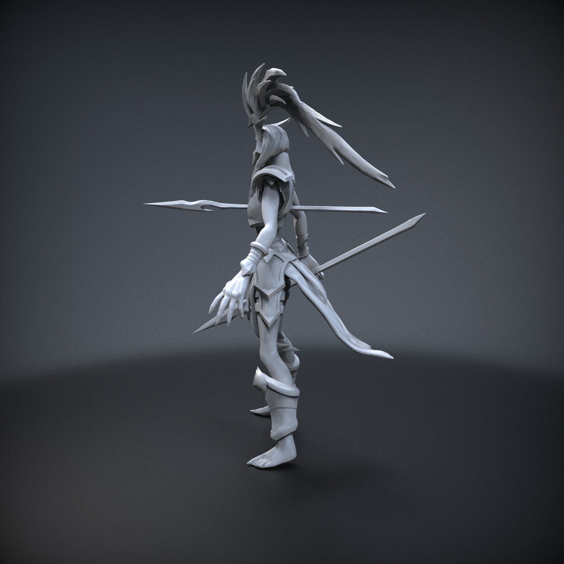 STL Kalista League of legends 3d print 3D print model_3