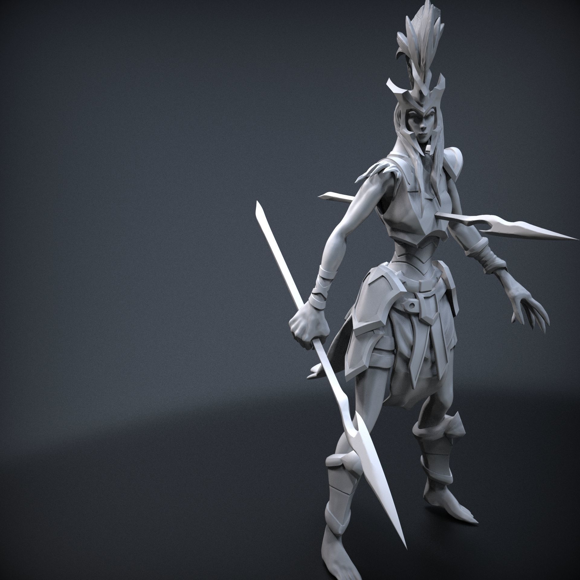 STL Kalista League of legends 3d print 3D print model_7