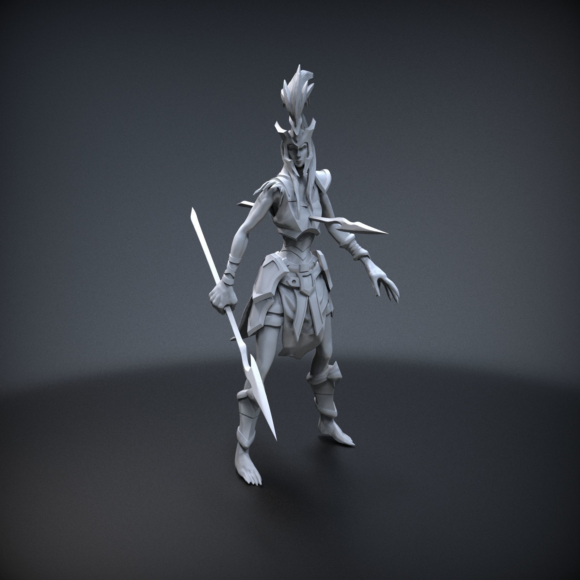 STL Kalista League of legends 3d print 3D print model_1