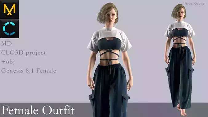 Female Outfit Marvelous Designer