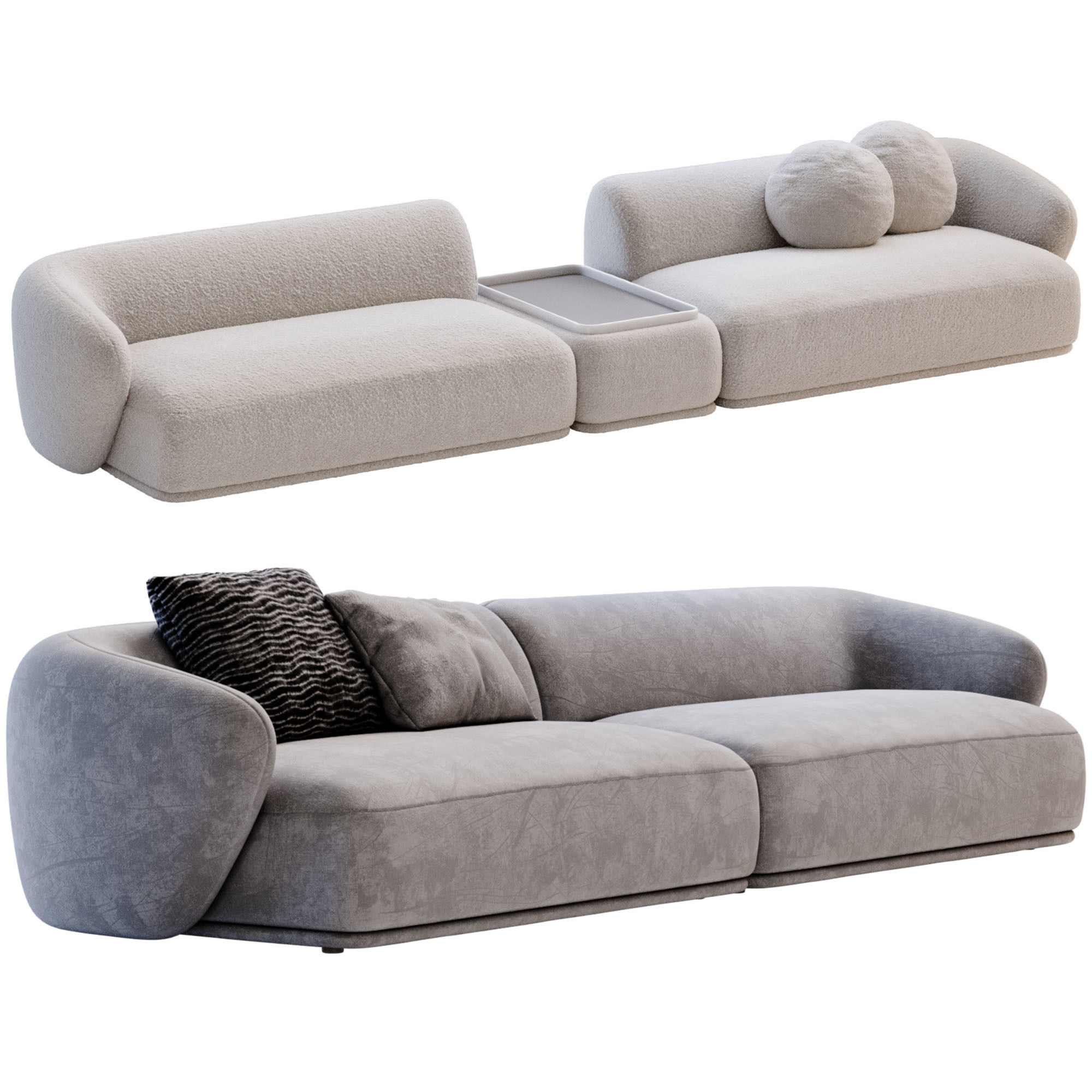 Sofa Rene By Meridiani 3D model_7