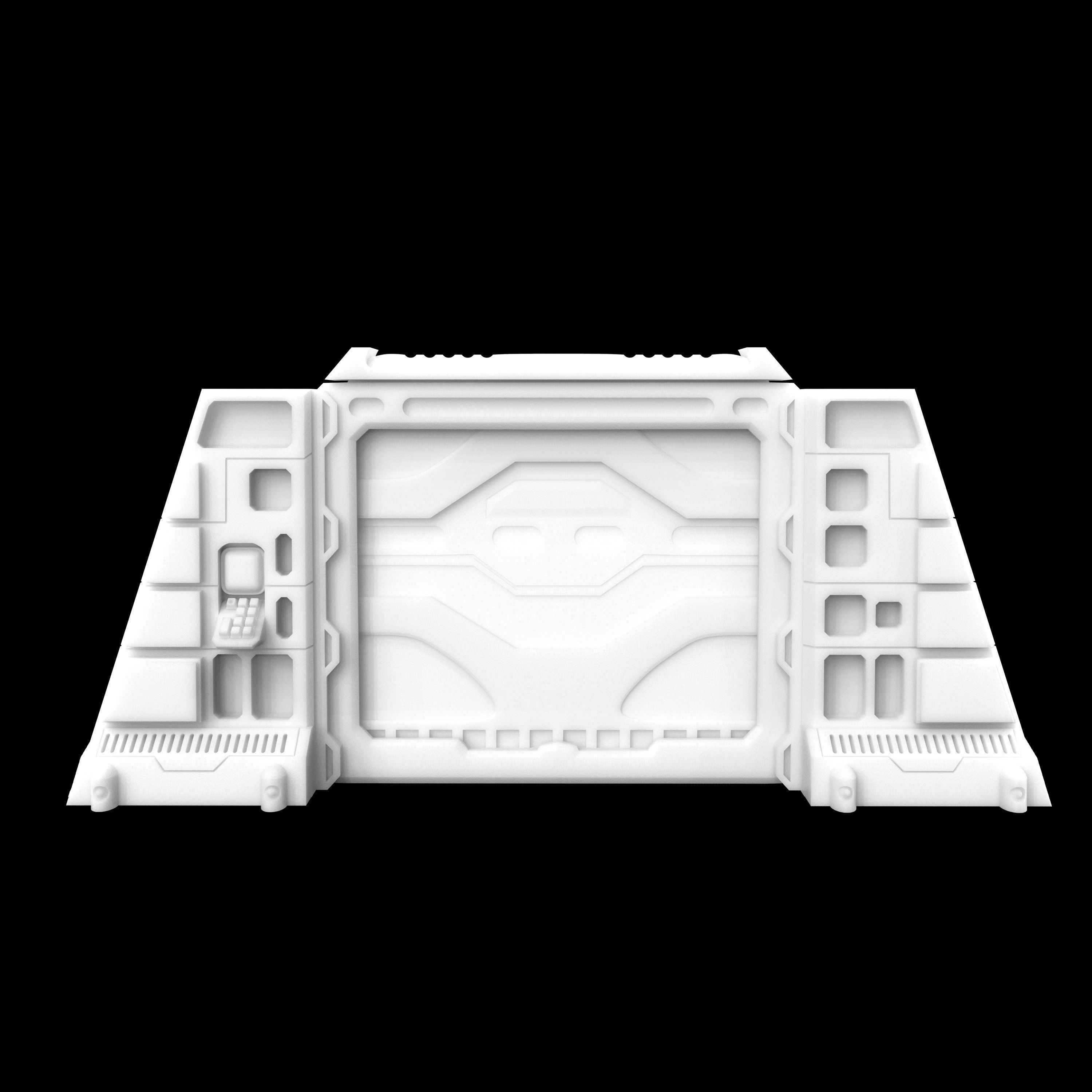 PACK 3 SCI FI OPENABLE DOORS - PRINTABLE 3D MODEL 3D model 3D printable ...