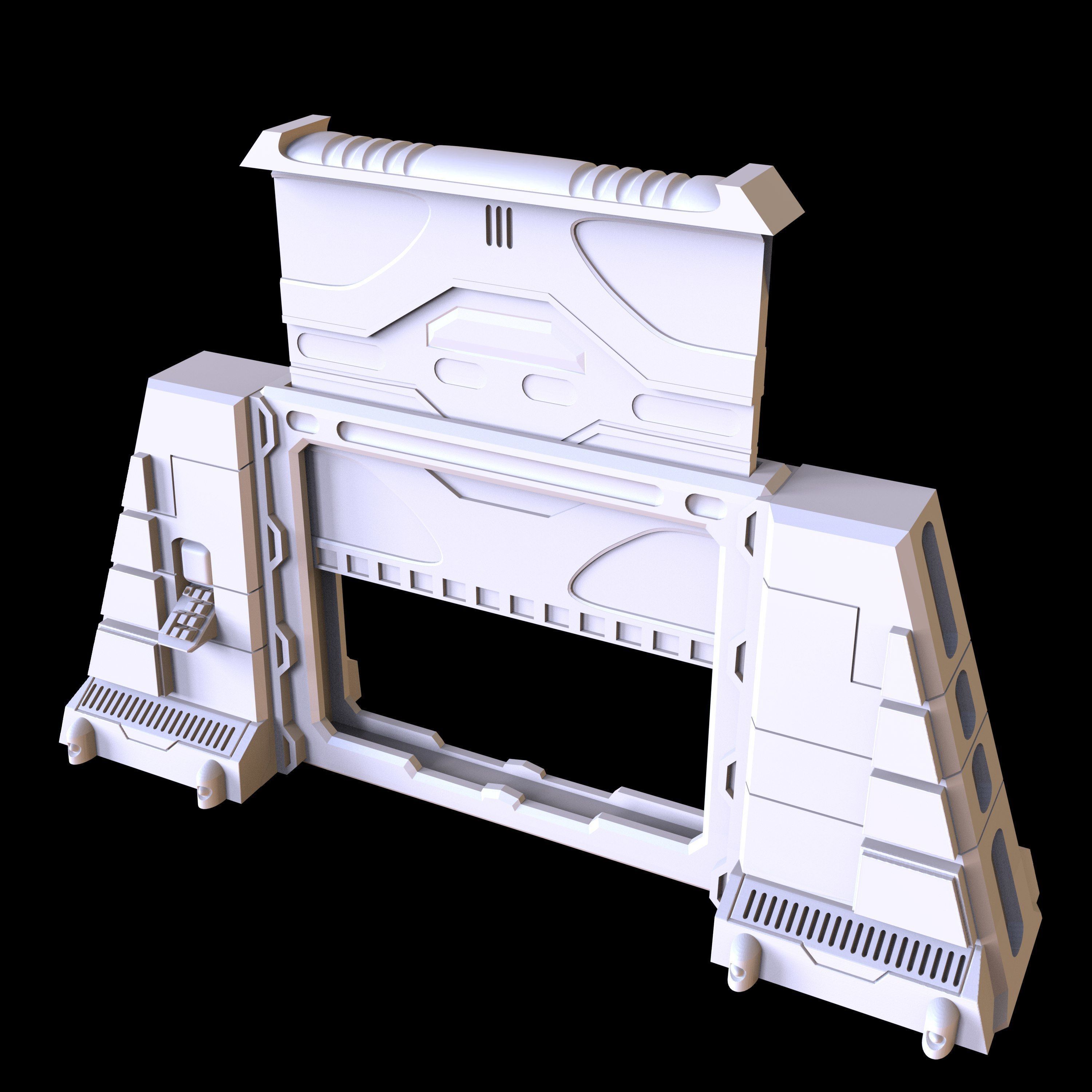 PACK 3 SCI FI OPENABLE DOORS - PRINTABLE 3D MODEL 3D model 3D printable ...