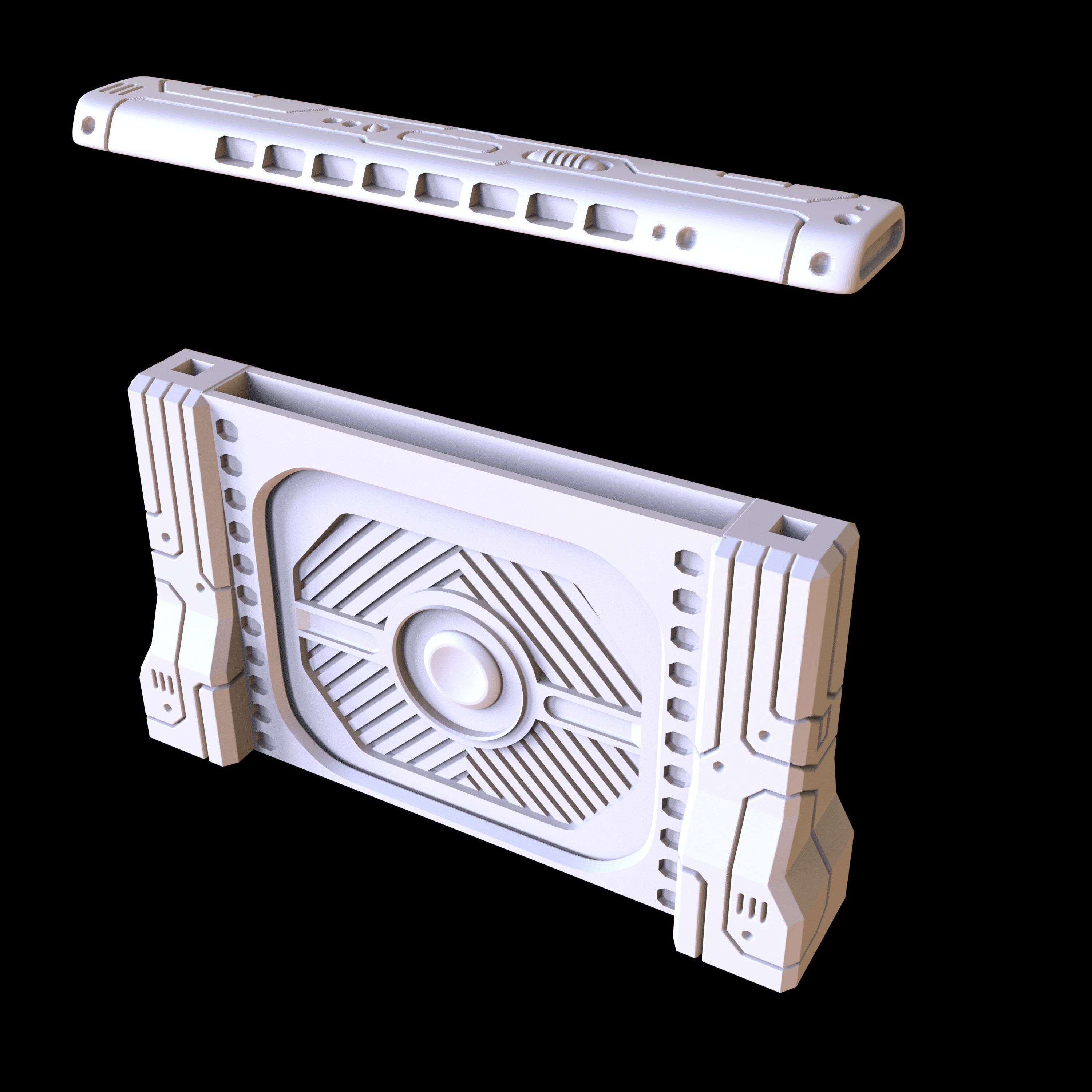 PACK 3 SCI FI OPENABLE DOORS - PRINTABLE 3D MODEL 3D model 3D printable ...