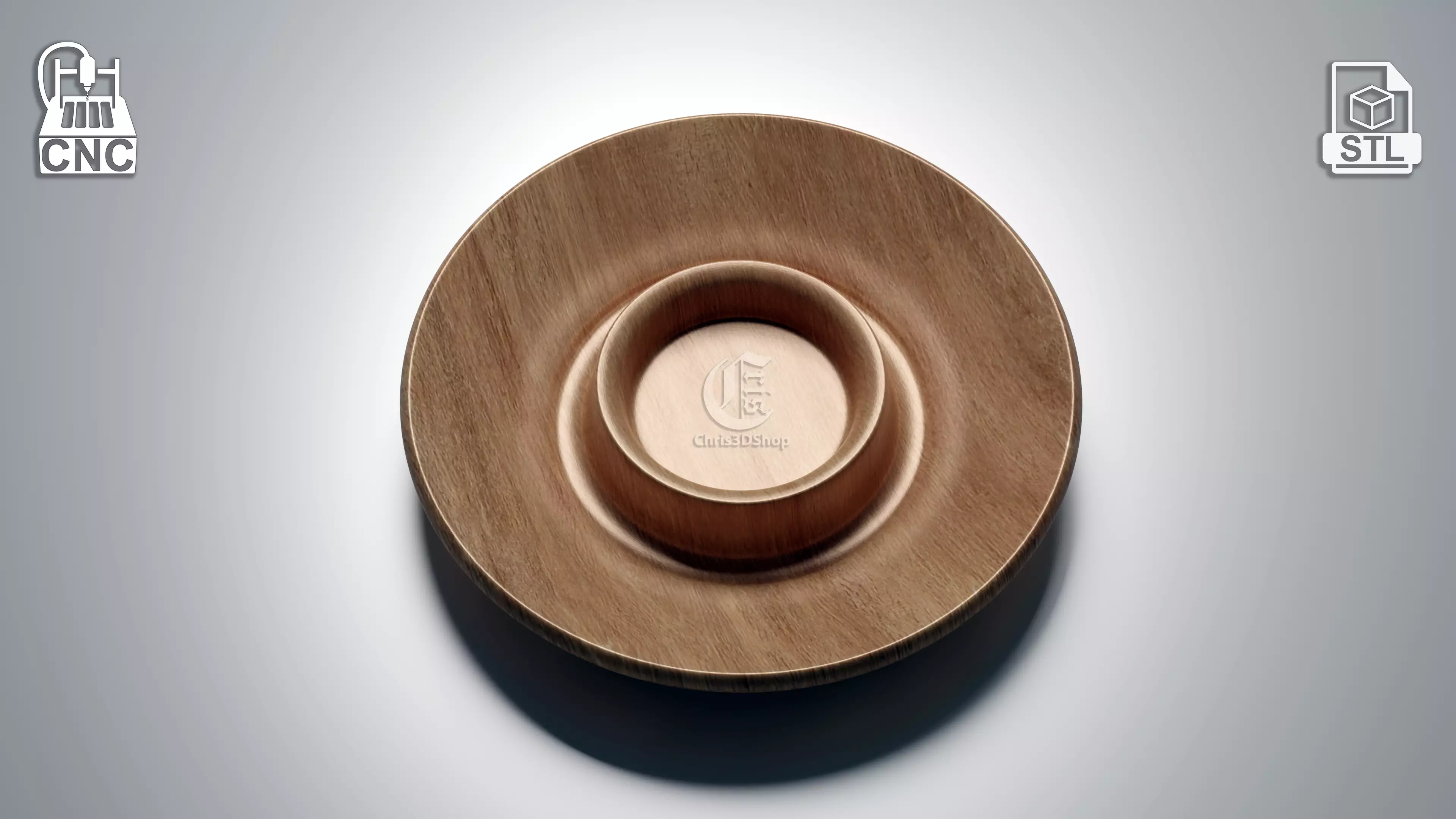 Round Bowl 2 - 3D STL Files for CNC 3D print model