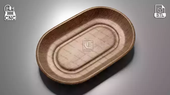 Oval Bowl 2 - 3D STL Files for CNC  3D print model
