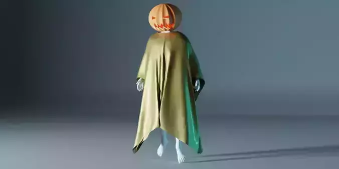 Halloween character Low-poly 3D model