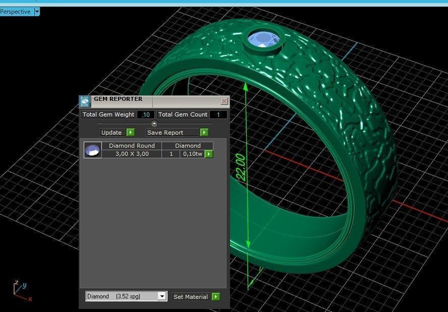 man carbon wedding bands and 1 brilliant-cut diamond 698 3D print model_5