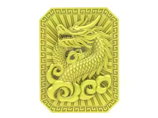 Fengshui zodiac chinese dragon pendant 4040 3D print model