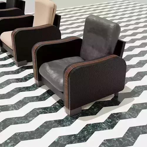 Twin Peaks Black Lodge Armchair 3D model