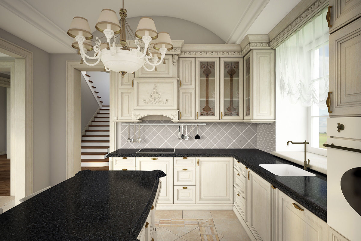Classic kitchen 3D model_1