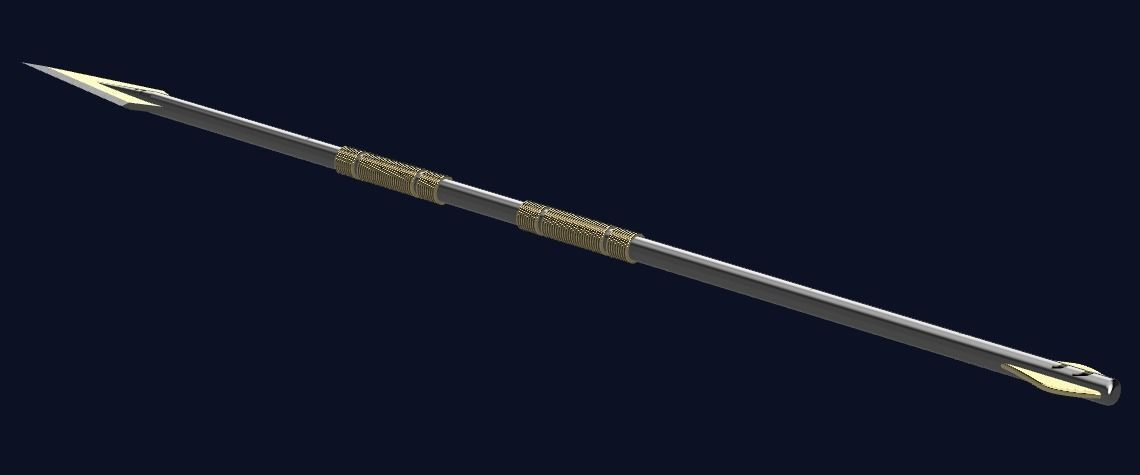 Black Panther - Okoye vibranium spear 3D model 3D printable | CGTrader