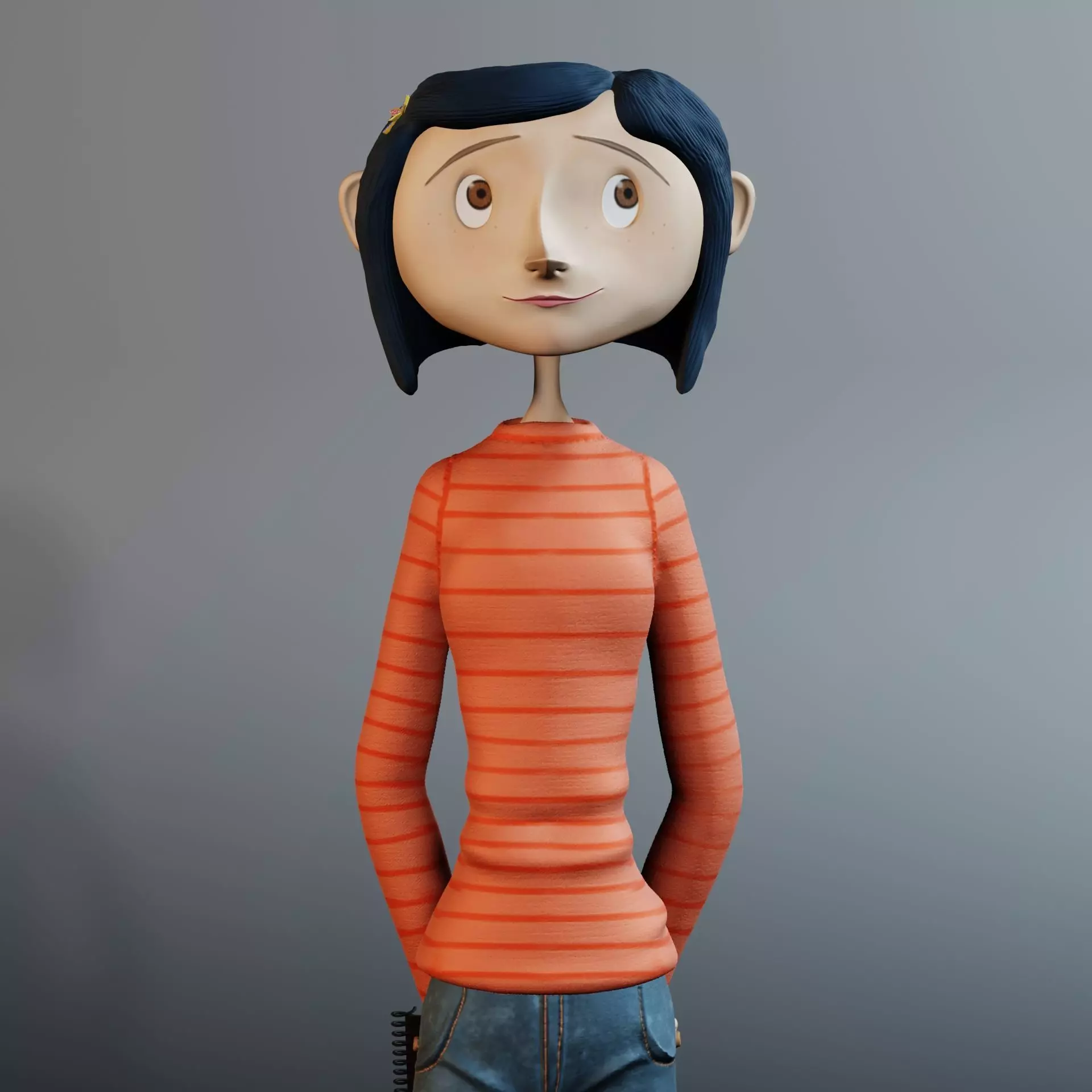 Coraline - Coraline cartoon girl 3D print model_0