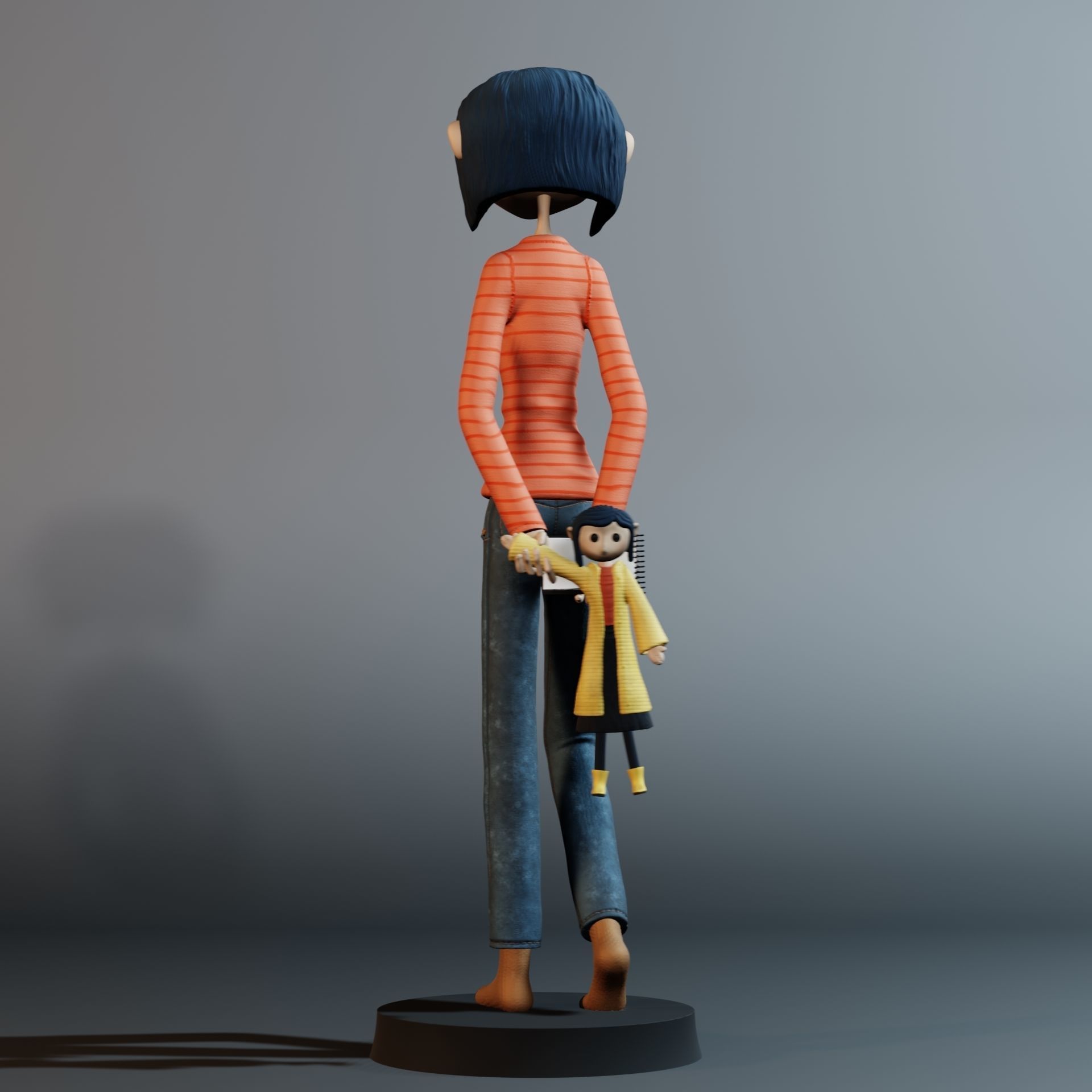 Coraline - Coraline cartoon girl 3D print model_5