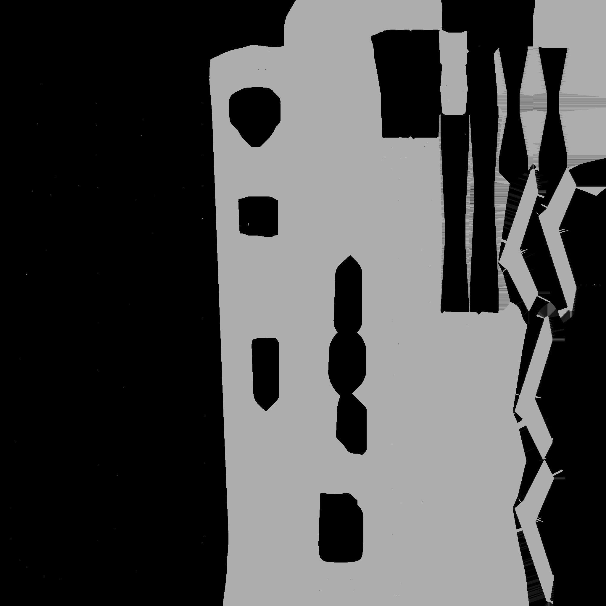 SciFi Sword B07 Black White - Sci Fi Weapon Design Low-poly 3D model_22