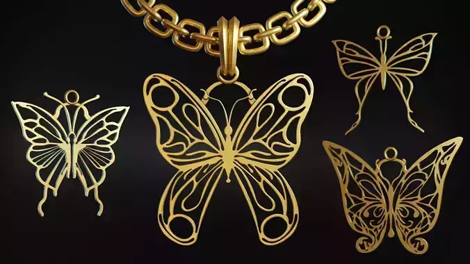 Butterfly Pendants Collection 