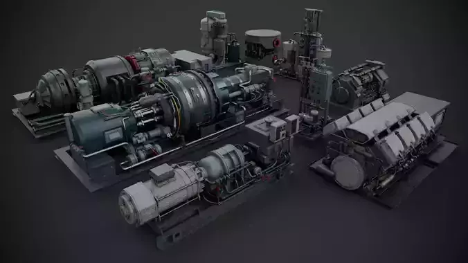 Machinery devices pack Vol1 3D model